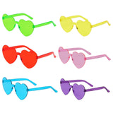 7 x Brand New TSKDKIT 6 Pieces Heart Glasses, Magic Colors Party Heart Glasses, Party Glasses Hippie Glasses, Heart Sunglasses Funny Glasses for Carnival Photo Props Birthday Party Halloween - RRP €134.4