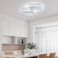 1 x RAW Customer Returns Osairous LED Ceiling Light Modern 42W 4700LM, Square Ceiling Light LED White 59cm, Kitchen Lamp Ceiling Light Acrylic 6500K for Kitchen Dining Room Living Room Studio Office, Cool White Light - RRP €42.99