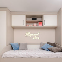 1 x RAW Customer Returns All You Need is Love neon sign, warm white neon light lettering for wall decoration, LED lettering wall for bedroom, wedding, room decoration, anniversary, Valentine s Day, party decoration - RRP €40.0