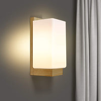 1 x RAW Customer Returns Luniquz Wall Light Wall Lamp Wood for Living Room Bedroom Lights Lamps Corridor Wall Lighting Night Light - RRP €37.01