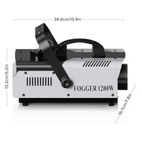 2 x RAW Customer Returns UKing 1200W Mini Fog Machine with 6 RGB LED Controllable Lights, Smoke Machine with Remote Control and 1L Tank for Wedding, Party, Theater, Disco Club - RRP €179.98