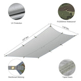 1 x RAW Customer Returns Ryaco Tarp 3x4 m Waterproof Tent Tarp Ultralight with Eyelets 6 Ground Pegs 6 Ropes, Anti-UV Snow Rain Protection Lightweight Compact for Hammock Camping Hiking Picnic Travel Outdoor Activities - RRP €39.99