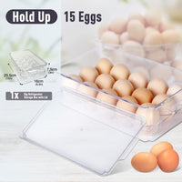 1 x RAW Customer Returns Masthome Refrigerator Organizer Set of 9, Transparent Refrigerator Box with Lid, Kitchen Storage Box BPA-Free Kitchen Cabinet Organizer for Pantry and Refrigerator, Includes 1 Cleaning Cloth - RRP €38.93