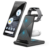 1 x RAW Customer Returns Wireless Charger for Google Pixel Watch 2 Fitbit Versa 4 Versa 3 Sense 2 Sense Charger, for Google Pixel Stand for Google Pixel 8a 8 Pro Galaxy S24 Ultra iPhone 15, Charging Station for Pixel Buds Pro - RRP €39.99