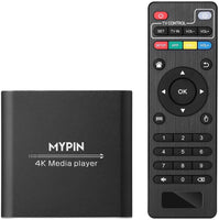 1 x RAW Customer Returns MYPIN HDMI Multimedia Player, 4K 30Hz Digital Media Player HDMI AV Output PPT MKV AVI RMVB RM for HDTV with Remote Control Supports USB Drives and SD Cards USB Mouse - RRP €58.99