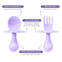 6 x Brand New grabease Graease Baby Food Set - Silicone Bowl, Cloud Plate and Utensils Lavender - RRP €174.0