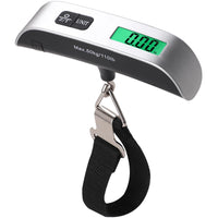 1 x RAW Customer Returns GeeRic Digital Luggage Scale, Travel Luggage Scale with Temperature Sensor, 50KG 110 lb Hanging Scale Digital Scale Fish Scale Battery Included - RRP €7.91