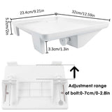 1 x RAW Customer Returns Lacusmall Bedside Table Shelf Bunk Bed Shelf, Nightstand Tray Bedside Shelf for Bed with Cable Management, Nightstand Shelf Clip On for College Dormitory, White - RRP €24.36