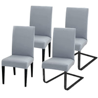 1 x RAW Customer Returns MOLVCE Chair Covers Set of 4 Stretch Chair Covers Universal Chair Covers Made of Polyester Chair Cover for Dining Room, Hotel, Banquet, Party Decoration, Wedding, Light Grey - RRP €22.18