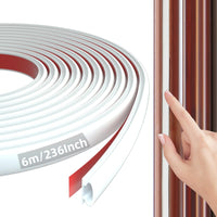 17 x Brand New 6m White D-Profile Seal Car Door Window Cold and Sound Insulation Seal, PVC Self-Adhesive TPE Rubber Sealing Strip - RRP €266.9