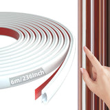 17 x Brand New 6m White D-Profile Seal Car Door Window Cold and Sound Insulation Seal, PVC Self-Adhesive TPE Rubber Sealing Strip - RRP €266.9