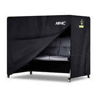 1 x RAW Customer Returns Awnic Hollywood Swing Cover Protective Cover Tarpaulin 3 Seater Waterproof Weatherproof Patio Tarpaulin for Hollywood Swing with Drawstring 420D 210X125X170cm - RRP €49.98