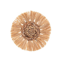 1 x RAW Customer Returns Atmosphera - Set of 3 wall decorations - Raffia D25 cm - Beige - RRP €44.32