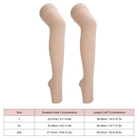 1 x RAW Customer Returns 23-32 MmHg Compression Stockings, L to XXL Optional High Graduated Compression Sock with Open Toe for Men and Women Daily Sport and Sitting, Spider Veins Sock for XL  - RRP €24.4