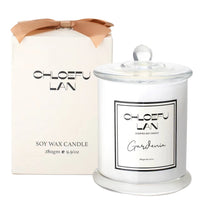 1 x Brand New CHLOEFU LAN Gardenia Scented Candles for Home, Natural Soy Candle for Home Decoration, Birthday Candle Gift for Women, 280g 65 Hours Burning Time - RRP €20.4