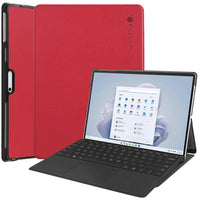 1 x RAW Customer Returns Kepuch Custer Case for Microsoft Surface Pro 9, Smart PU Leather Cases Protective Case Cover for Microsoft Surface Pro 9 - Red - RRP €16.09