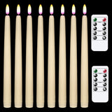 1 x RAW Customer Returns Eldnacele LED stick candles with timer function, 8 electric taper candles with flickering flame and remote control, drip-free table candles 2 x 28 cm for restaurants, weddings and parties - RRP €39.99