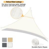 1 x RAW Customer Returns AXT SHADE Triangular Waterproof Shade Sail Awning 5x5x5m UV Ray Protection for Outdoor Terrace Patio Garden-Cream - RRP €49.99