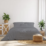 1 x RAW Customer Returns Dark Gray Duvet Cover Set Bed 105 120 cm - Duvet Cover 180x220 cm Pillowcase 50x125 cm - RRP €26.99