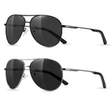 1 x RAW Customer Returns kunchu 2 Pairs Aviator Glasses Men Pilot Retro Vintage Polarized Pilot Glasses Set Black UV400 Protection Mirrored Driving Glasses for Men 1 - RRP €58.8