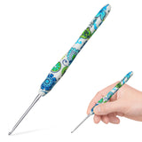 3 x Brand New Katech Crochet Hooks 3.75 mm, Aluminium Ergonomic Crochet Hook with Soft Handle, Suitable for Crochet Beginners Green Flowerbeds  - RRP €61.2