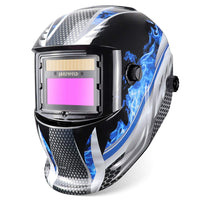 1 x RAW Customer Returns JALUWELD Automatic welding helmet Fully automatic welding helmets Automatic darkening Solar welding mask Large field of view for the applications Incl. 5 interchangeable lenses - RRP €43.27