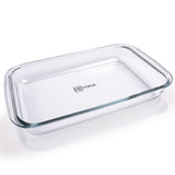 1 x RAW Customer Returns HEYNNA casserole dish glass 3 liters casserole dish made of heat-resistant borosilicate glass oven dish as lasagne casserole dish, baking dish, tiramisu dish and small roasting pan, microwave safe dishwasher safe - RRP €22.18