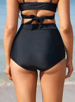 1 x RAW Customer Returns SHEKINI Women s Swimming Trunks Swimwear Super High Waist Sport Bikini Bottoms Summer Classic Black Abdominal Control Swimming Shorts Swimsuit for Women M, Black  - RRP €25.67