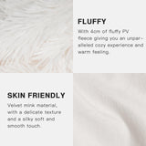 1 x RAW Customer Returns KANKAEU Cuddly Blanket Fluffy 160 200 cm, Super Soft Warm Blanket, Cream White Cuddly Blanket, High Quality Blanket, Fleece Blanket, Sofa Blanket, Bedspreads, Couch Blanket - RRP €34.99