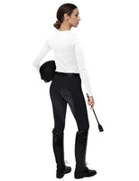 1 x RAW Customer Returns FitsT4 Sports women s riding leggings, silicone full seat breeches with mobile phone pocket and belt loops, black, size L - RRP €37.3