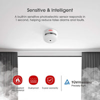 1 x RAW Customer Returns X-Sense wireless networked smoke detector XS01-WR, networked smoke detector with 250 meter range, fire detector with replaceable battery, set of 1 - RRP €29.99