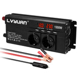 1 x RAW Customer Returns LVYUAN Inverter 1500W 12V 230V 240V Modified Sine Wave Voltage Converter - RRP €59.99