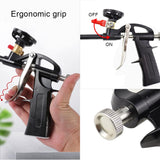 1 x RAW Customer Returns UYUYong Foam Gun Stainless Steel Aluminum Construction Foam Gun PTFE with Switch No-Clean No-Cleaner PU Foam Gun with Ergonomic Handle for Gun Foam Assembly Foam Seal Filling - RRP €17.77