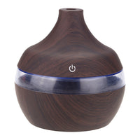 1 x RAW Customer Returns Fdit 300ML Wood Grain USB Humidifier Colorful LED Night Light Mist Maker Essential Oil Socialme-EU - RRP €97.64