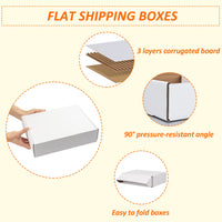 1 x RAW Customer Returns Giftgarden shipping box, foldable, 305 x 229 x 76 mm, 20 pieces, cardboard, self-assembly, for shipping or storage, white - RRP €30.99