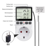 1 x RAW Customer Returns diymore Temperature Controller Socket 230V with Sensor Digital Thermostat Socket LCD Display Temperature Switch with Timer for Greenhouse Aquarium Refrigerator Heating Cooling - RRP €20.64