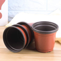 12 x Brand New DOITOOL 100 pieces plastic plant pots, small cultivation pots, plastic flower pot 10 cm round plastic cultivation pots for plants, flower pots for seedlings and cuttings diameter 90 mm  - RRP €248.28