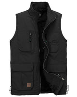 1 x RAW Customer Returns KTWOLEN Men s Outdoor Vest Fleece Lined Sleeveless Jacket with Multiple Pockets Fishing Vest Multifunctional Vest Photography Hunting Transitional Vests Warm Winter Vest, Black, M - RRP €39.99