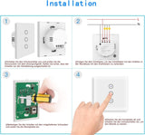 1 x Brand New ZigBee 3.0 Smart light switch Zauzau 3 way touch switch compatible with Alexa Google Home timing function overload protection 2 pack  - RRP €40.33