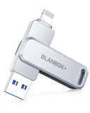 1 x RAW Customer Returns BLANBOK Apple MFi Certified USB Stick 256G Phone External Memory Stick External Memory Photostick iOS Backup for Pad Android PC - RRP €35.78