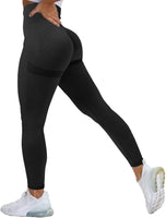 1 x RAW Customer Returns Memoryee Women s Sports Leggings Push Up Booty Leggings Fitness High Waist Elastic Tights Leggins Yoga Gym Pants B-Black M - RRP €25.56