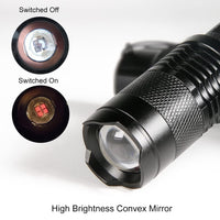 1 x RAW Customer Returns Maketheone Infrared Flashlight IR Night Vision Lamp Zoomable 5W 4 Chips 850nm Hunting Torch with 18650 rechargeable battery for night vision device - RRP €17.14