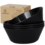 1 x RAW Customer Returns Greentainer Large cereal bowls set of 4 shatter-proof 1479ml dessert bowl set soup bowls made of plastic bowl and bowl set for children adults microwave dishwasher safe black - RRP €24.99