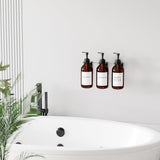 11 x Brand New Wall Mounted Shampoo Dispenser, 3 Chambers, No Drilling, Shower Soap Dispenser and Conditioner Dispenser with Waterproof Label, Bathroom Soap Dispenser Set - RRP €219.89