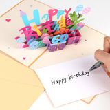 34 x Brand New Birthday card, pop up card birthday, 3D pop up greeting cards, DIY birthday card, birthday cards with envelope for women mothers girls men friends romance gift card - RRP €571.2