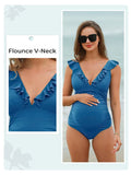 1 x RAW Customer Returns Maternity Women s One Piece Swimsuit Maternity Beach Bikini Dark Blue M - RRP €39.99