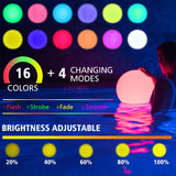 1 x RAW Customer Returns Joycabin 2pcs Floating LED Pool Lights, 16 Colors - RRP €22.8