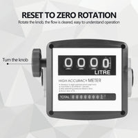 1 x RAW Customer Returns Counter with internal thread, mechanical fuel meter, digital diesel fuel flow meter, oil meter with LCD digital display, for gasoline kerosene counter - RRP €56.79