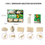 10 x Brand New JoaSinc Dinosaur Dig Kit 5 in 1 Dinosaur Sheets Digging and Excavation Archaeology Biology Kit, Instructions Educational Science Toy for Kids Boys - RRP €158.9