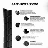 1 x RAW Customer Returns Safeplast ECO Safe-Spiral hydraulic hose protection spiral 20 mm, cable spiral protective tube for bundling hoses, black, 8m length - RRP €50.5